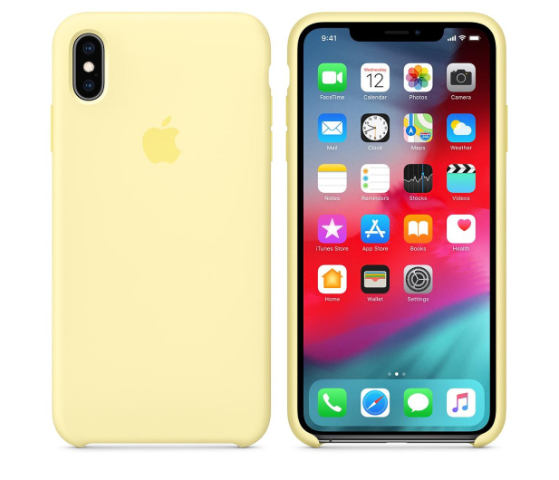 APPLE Silikonowe etui do iPhonea XS Max - łagodny żółty MUJR2ZM/A - 1462871 - zdjęcie 3